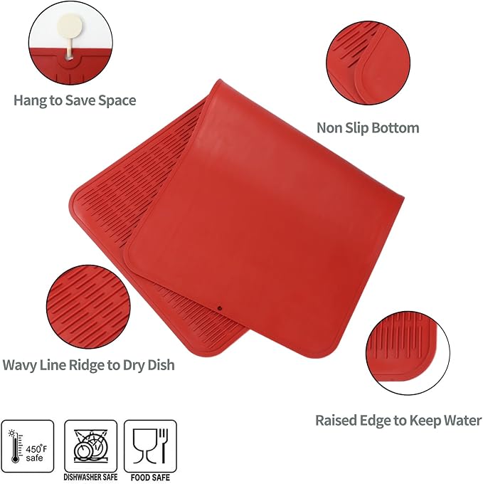 Silicone Dish Drying Mat for Multiple Usage, Easy clean, Eco-friendly, - Image 3