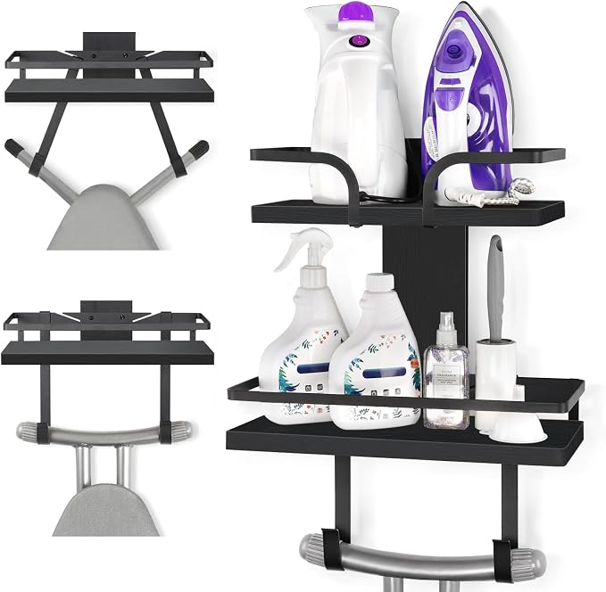 VINAEMO Ironing Board Hanger Wall Mount, 2-Layer Iron and Ironing Board Holder by VINAEMO