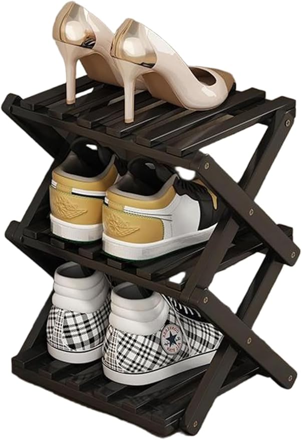 YYW Bamboo Shoe Rack for Entryway, Free Free Standing Shoe Racks Shelf Closet by YYW