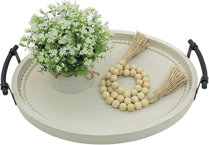 Oval Rustic Wooden Decorative Tray, Serving Tray - Image 6
