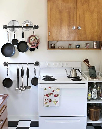 Industrial Pipe Pot Pan Rack 21", Wall mount Pot hangers Pan Hanging Rail Lid - Image 4
