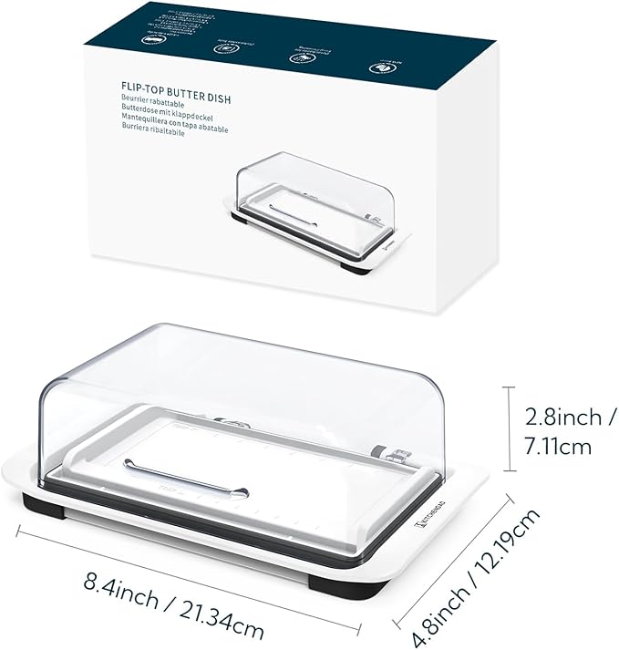 KITCHENDAO Airtight Flip-Top Butter Dish - Image 7