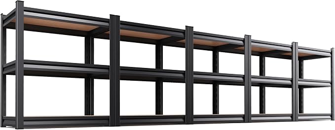 5 Pack Garage Shelving Heavy Duty 3T Storage Shelves, Metal Adjustable Shelving by AOAORGG