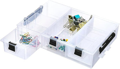 MyGift Single Add-on Tray for 11 Inch Clear Arts and Crafts Stackable Storage - Image 7