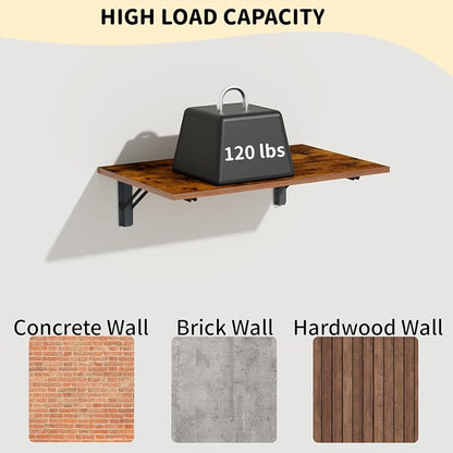 GOYLSER Wall Mounted Folding Table Floating Desk - Image 4
