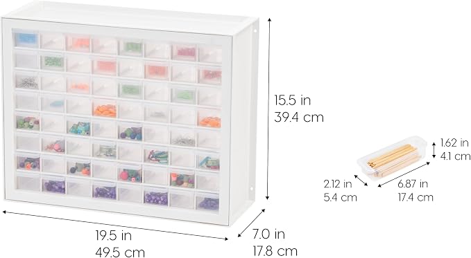 IRIS USA 64-Drawer Screw Organizer, Hardware Storage, Made in USA, Art & Craft - Image 3