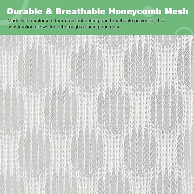 Tenn Well 2Pk 24x24" Honeycomb Mesh Laundry Bags XXL W/Colorful Zipper | - Image 4