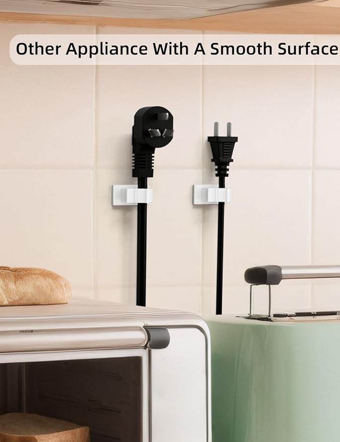 Viaky White Cord Clips Self Adhesive - Image 3