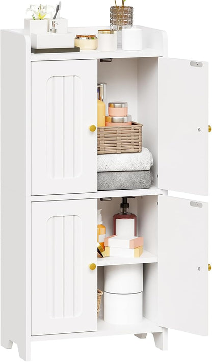 BEWISHOME Small Floor Cabinet, Toilet Paper Storage, Bathroom Storage Cabinet | - Image 9