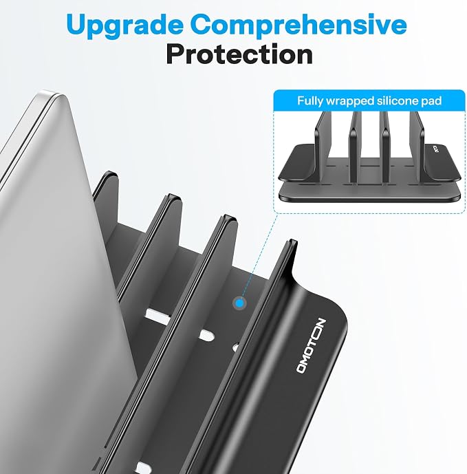 OMOTON Vertical Laptop Stand, Desktop Aluminum Mac Book Stand - Image 4