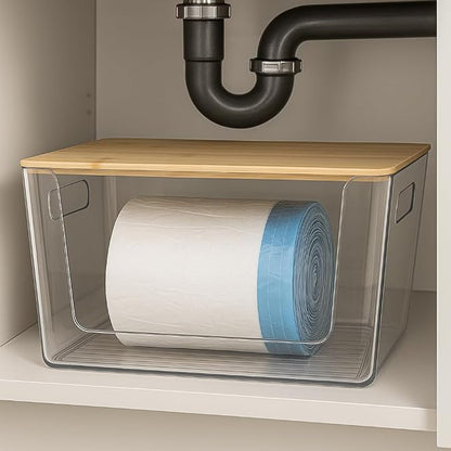 6 Pack Clear Stackable Storage Bins - Image 6