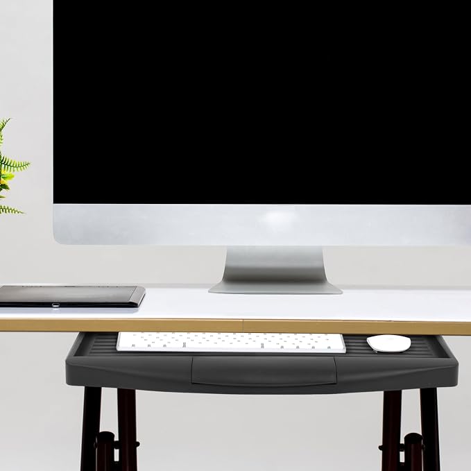 TEHAUX Under-Desk Keyboard Tray 20.67×9.06 in – Adjustable Slide-Out Drawer & - Image 5