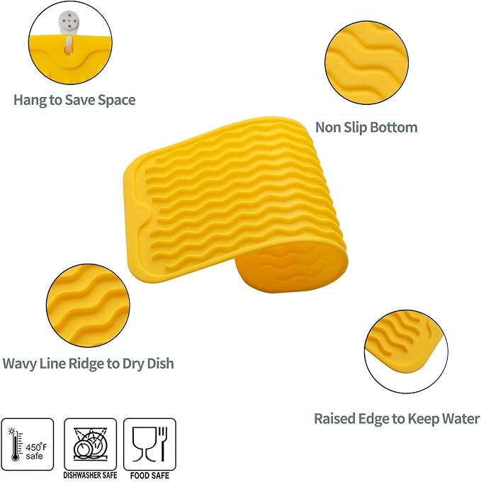 Silicone Dish Drying Mat for Multiple Usage, Easy clean, Eco-friendly, - Image 3