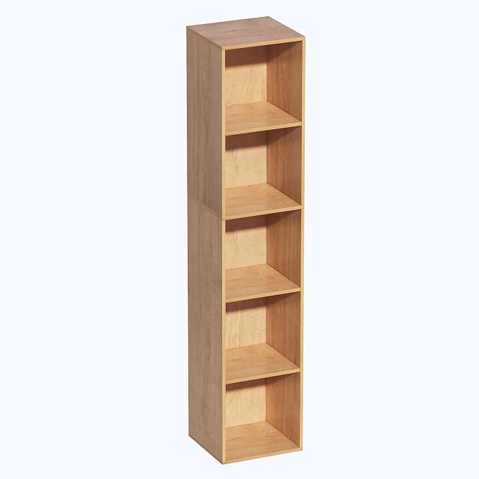 5 Cube Storage Organizer, 5 Tier Cube Low Bookcase Freestanding Storage Display - Image 4