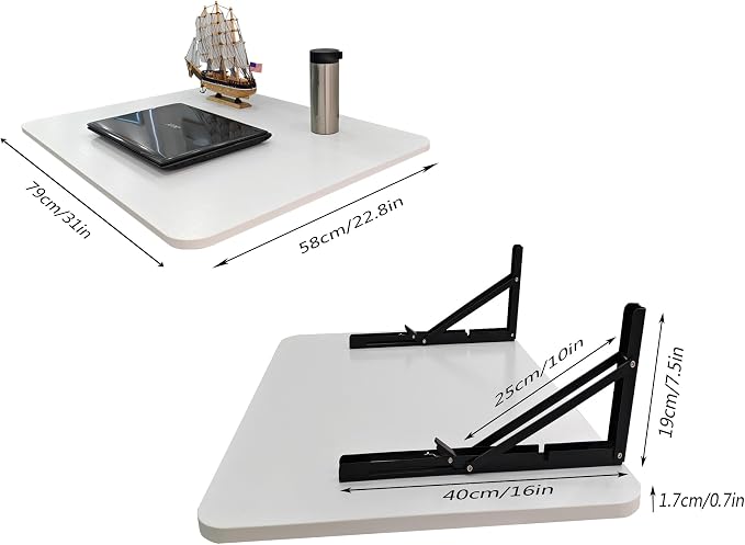 31 "x22.8 Wall Mounted Folding Table - Image 2