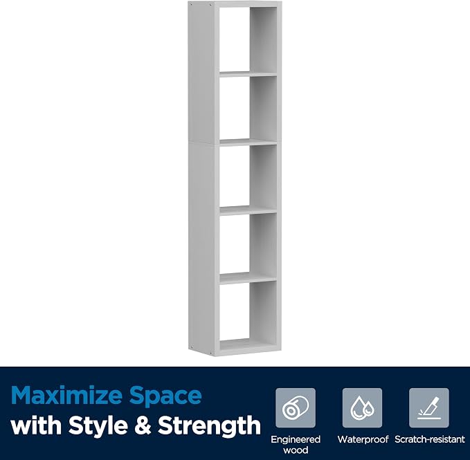 5 Cube Storage Organizer Single Row, Cube Shelf - Image 8