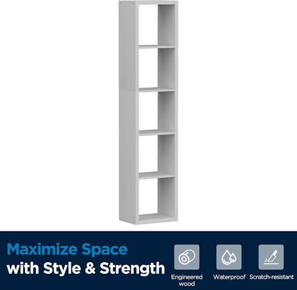 5 Cube Storage Organizer Single Row, Cube Shelf - Image 8