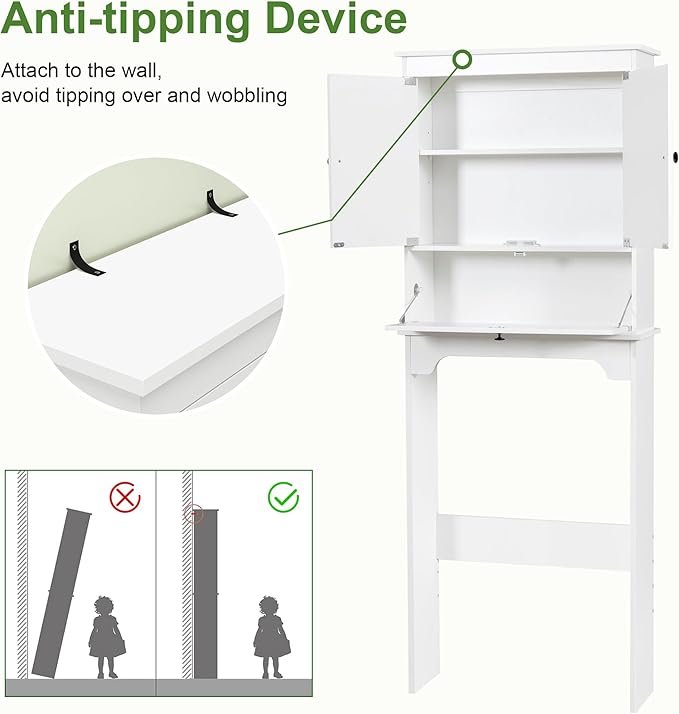 Over The Toilet Storage Cabinet, Freestanding Bathroom Cabinet Over Toilet - Image 5