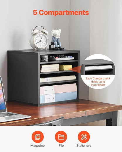 VEVOR Literature Organizer, 5 Compartments Office Mailbox - Image 4