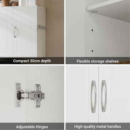 SoBuy Bathroom Wall Cabinet, Large 3-Door, 23.6 x 11.8 x 35.4 in, Kitchen & - Image 8