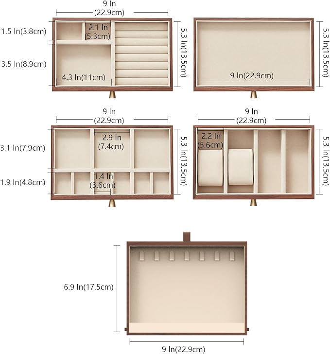 Black Walnut Wooden Jewelry Box - Image 6