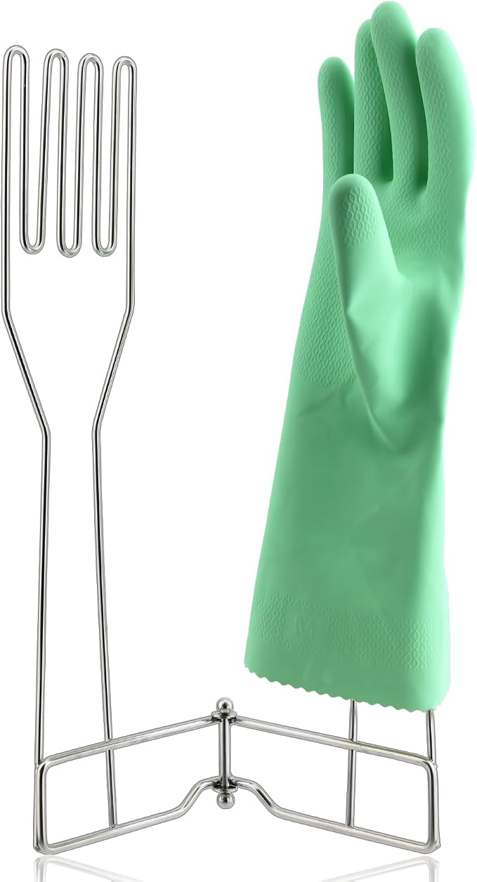 Kitchen Gloves Drying Rack, SUS 304 Stainless Steel Dish Gloves Holder by LEKUSHA