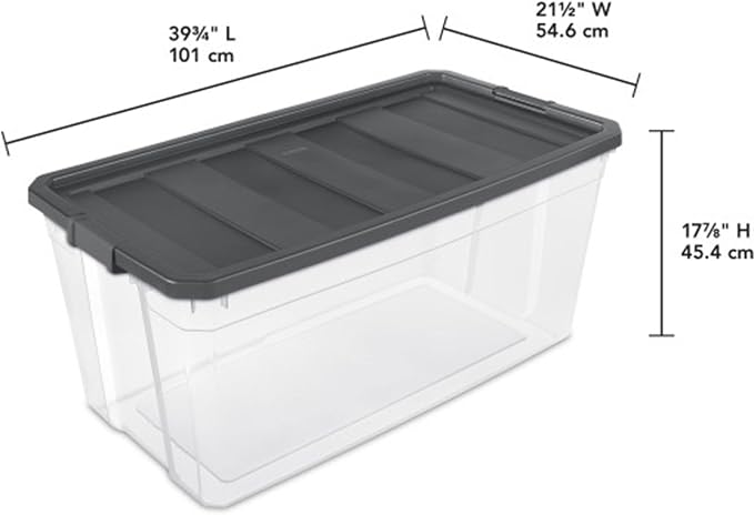 Sterilite 9-Pack Modular Stacker Box, Durable Clear Plastic Storage Bins - Image 4