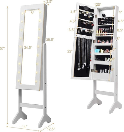 Giantex Standing Jewelry Armoire - Image 7