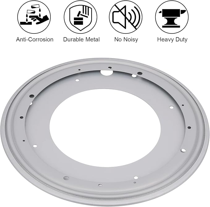 12Inch Round Lazy Susan Turntable Bearing Plate, Rotating Swivel Base - Image 5