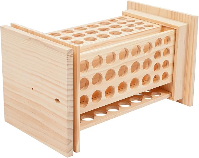 125-Slot Wooden Essential Oil Display Rack, Rotating 360° Organizer - Image 4