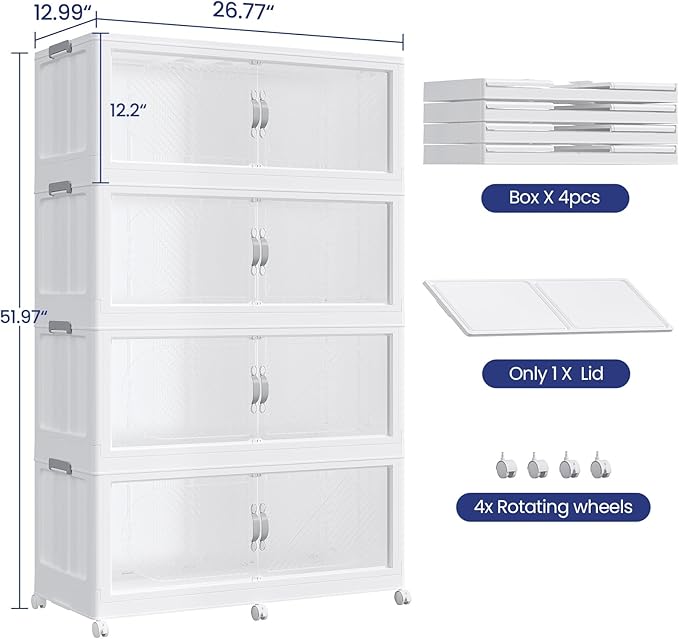 480QT Extra Large Stackable Storage Bins - Image 2