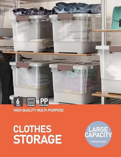 WYT 32 Qt Plastic Clear Storage Bin - Image 7