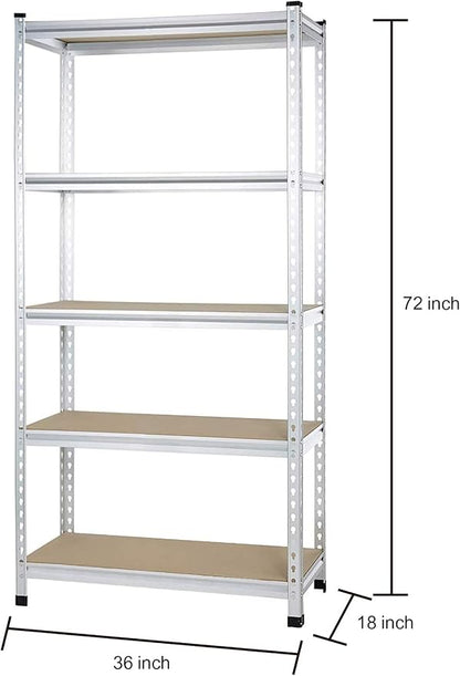 Amazon Basics Medium Duty Storage Shelving Double Post Press Board 5 Tier Shelf - Image 2