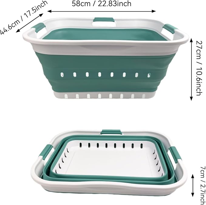 SAMMART 42L Collapsible Plastic Laundry Basket - Image 3