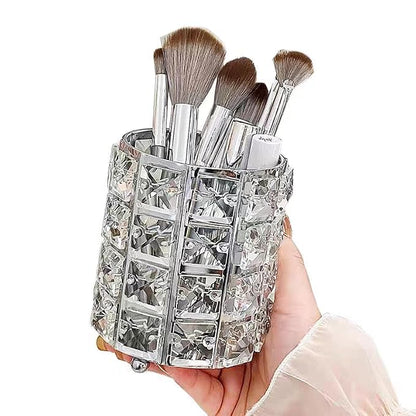 Silver Crystal Makeup Brushes Holder Organizer - Image 4