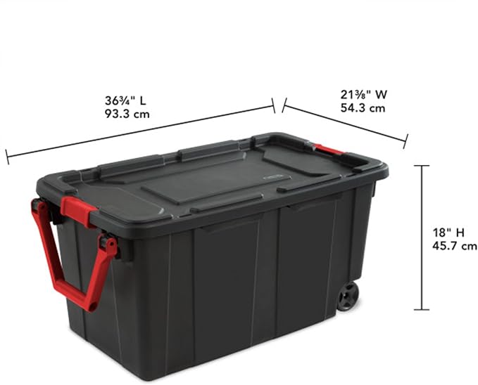 Sterilite Heavy Duty 40 Gallon Wheeled Industrial Storage Tote - Image 2