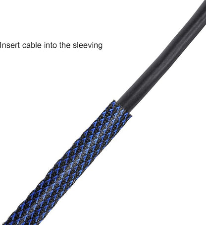 Xuniea 96ft Wire Loom Braided Cable Sleeve Covers Cord Management - Image 4
