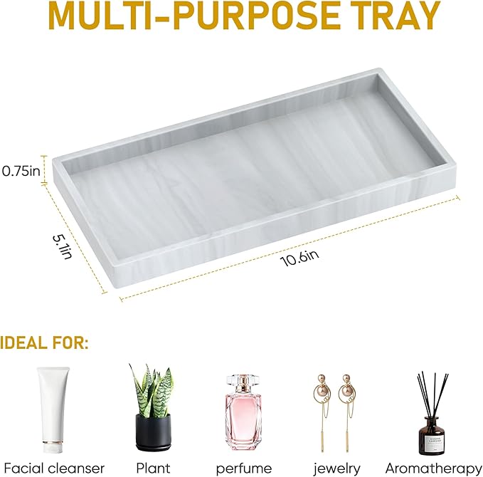 Silicone Bathroom Tray, Shatterproof Bathroom Vanity Tray, High-Grade Silicone - Image 5
