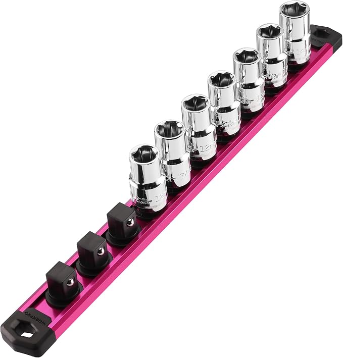 WORKPRO Magnetic Socket Organizer, 1/2-Inch Drive Aluminum Alloy Socket Rail - Image 9
