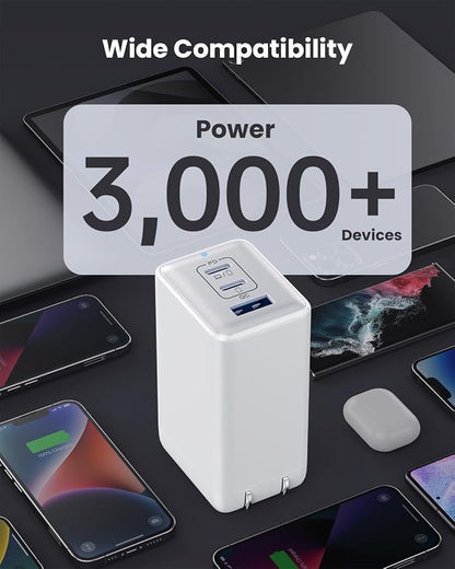 150W USB C Charger Block, GaN III Compact Foldable Wall Charger 3 Port Fast - Image 3