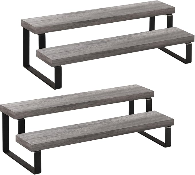 YINMIT Wooden Display Riser Stand, Tiered Perfume and Cologne Organizer Stand by YINMIT