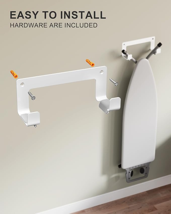 Ironing Board Holder Wall Mount Stainless Steel, Y T Leg Ironing Board Hanger - Image 5
