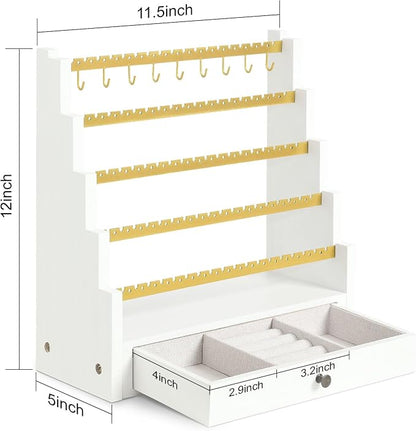 Pinzoveco Earring Organizer, 5 Layer Earring Holder Organizer - Image 3