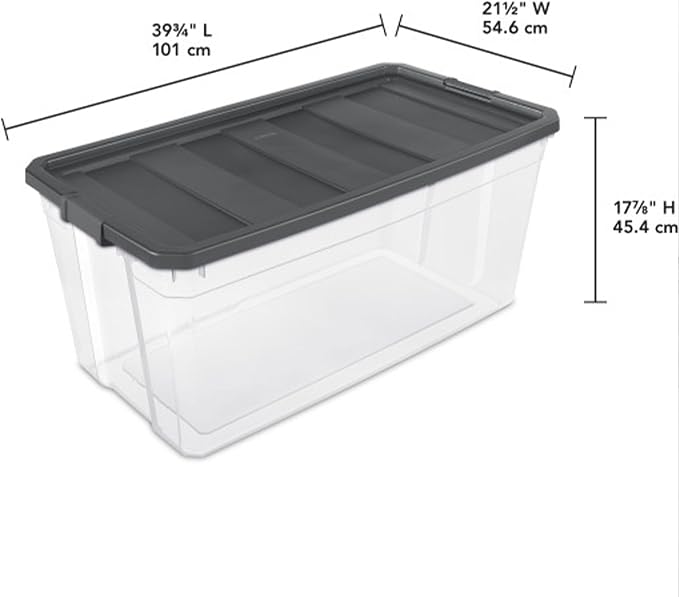 Sterilite 6-Pack Modular Stacker Box, Durable Clear Plastic Storage Bins - Image 4