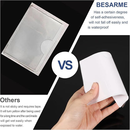 52 Pcs 4" x 6" Self Adhesive Index Card Pockets Label Pockets - Image 5