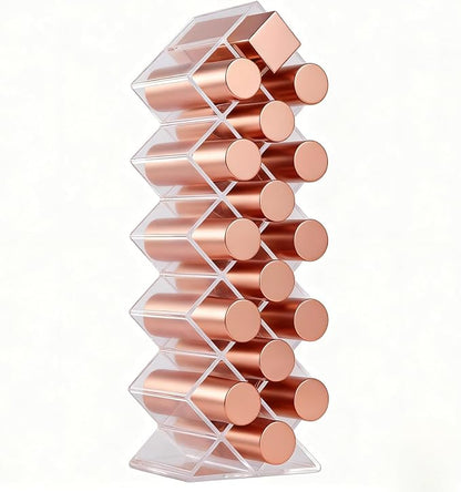 Lipstick Organizer Holder 16 Spaces Fish Shape Cosmetic Lip Gloss Organizer by JIABUUN