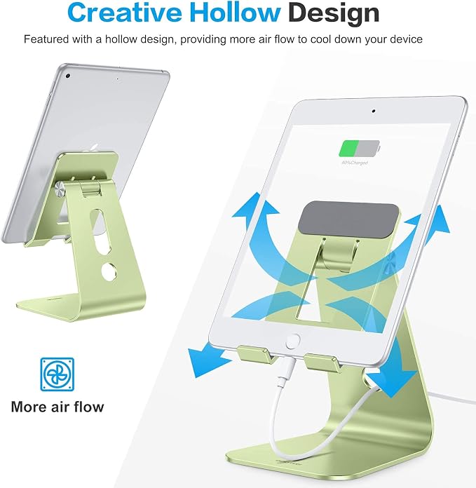 OMOTON Adjustable Tablet Stand for Desk, Upgraded Longer Arms for Greater - Image 5