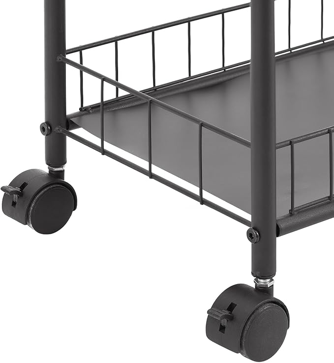 6 Tier Slim Rolling Storage Cart, Mobile Shelving Unit - Image 8