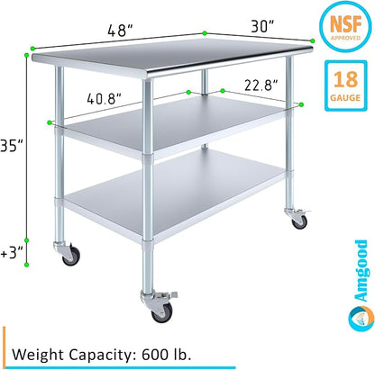 AmGood Stainless Steel Work Table - Image 3