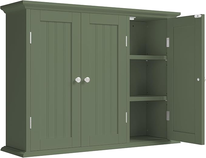 ChooChoo Laundry Cabinet with 3 Doors and Adjustable Shelves | 9.06"D x 31.1"W by ChooChoo